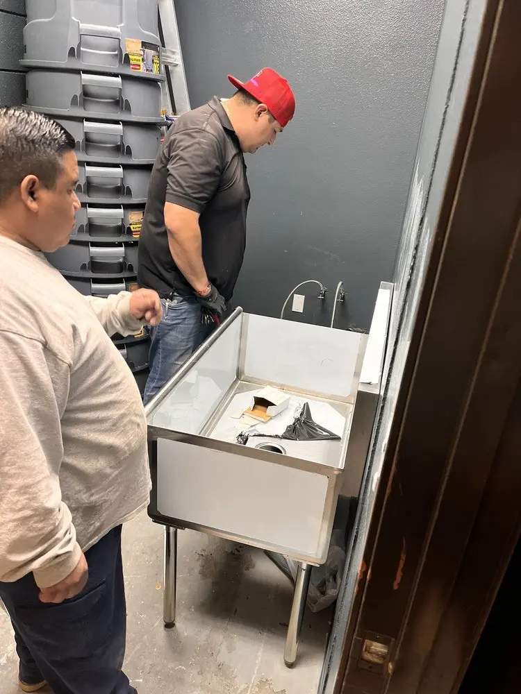 Commercial plumbing and sink installation in West Warwick