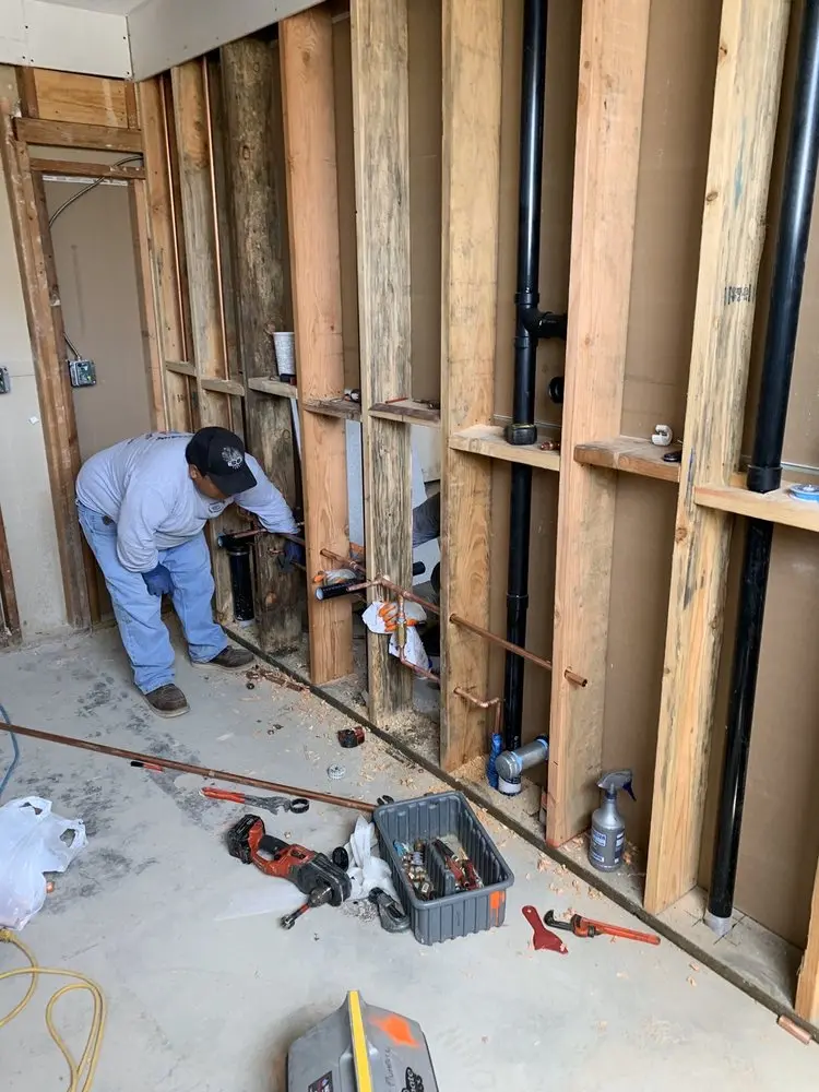 Commercial rough-in plumbing for Gas Line Repair in West Warwick